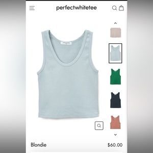 Perfectwhitetee Blondie Cotton Ribbed Tank